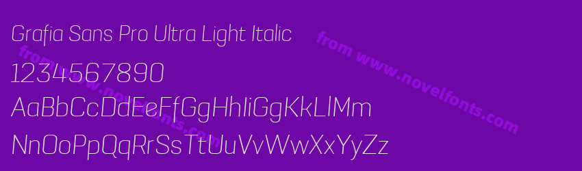 Grafia Sans Pro Ultra Light ItalicPreview Grafia Sans Pro Ultra Light ItalicPreview