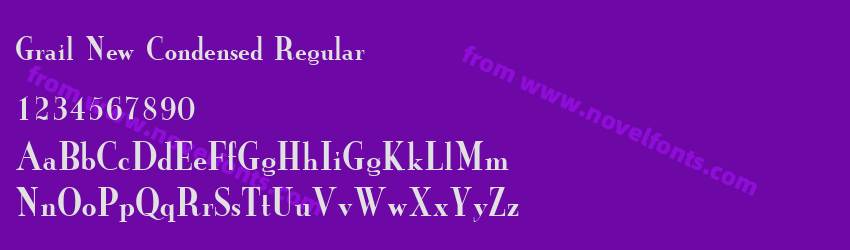 Grail New Condensed RegularPreview Grail New Condensed RegularPreview