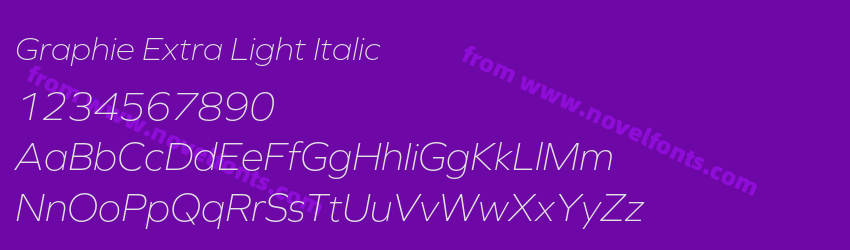 Graphie Extra Light ItalicPreview Graphie Extra Light ItalicPreview