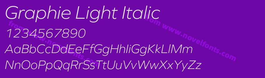 Graphie Light ItalicPreview Graphie Light ItalicPreview