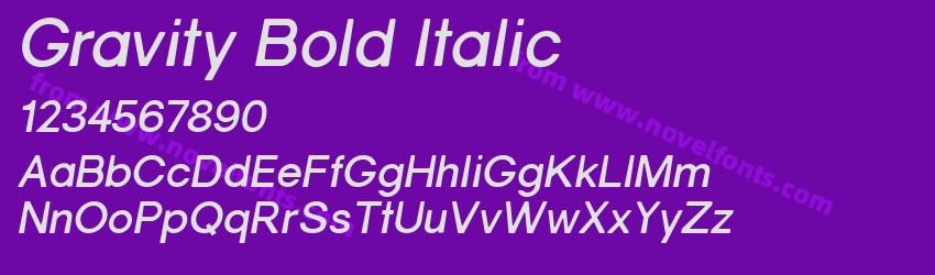 Gravity Bold ItalicPreview Gravity Bold ItalicPreview