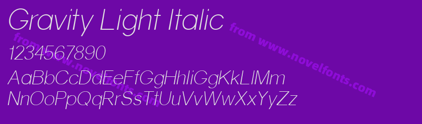 Gravity Light ItalicPreview Gravity Light ItalicPreview