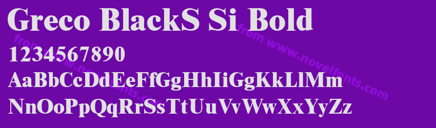 Greco BlackS Si BoldPreview Greco BlackS Si BoldPreview