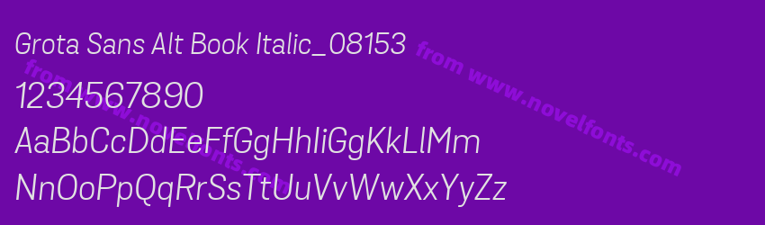 Grota Sans Alt Book Italic_08153Preview Grota Sans Alt Book Italic_08153Preview