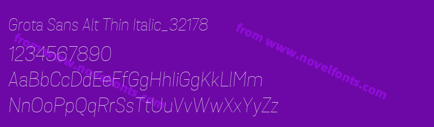 Grota Sans Alt Thin Italic_32178Preview Grota Sans Alt Thin Italic_32178Preview