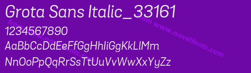 Grota Sans Italic_33161Preview Grota Sans Italic_33161Preview