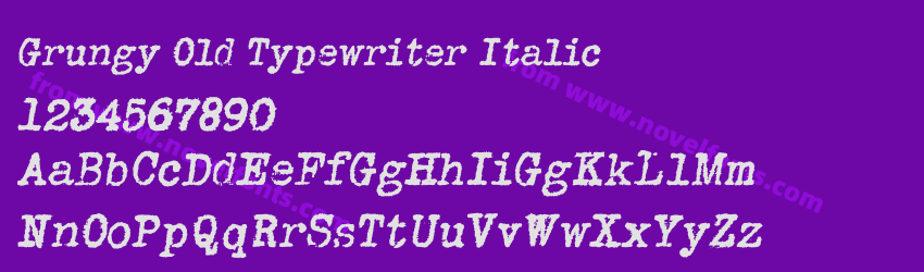 Grungy Old Typewriter ItalicPreview Grungy Old Typewriter ItalicPreview