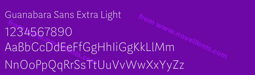 Guanabara Sans Extra LightPreview Guanabara Sans Extra LightPreview