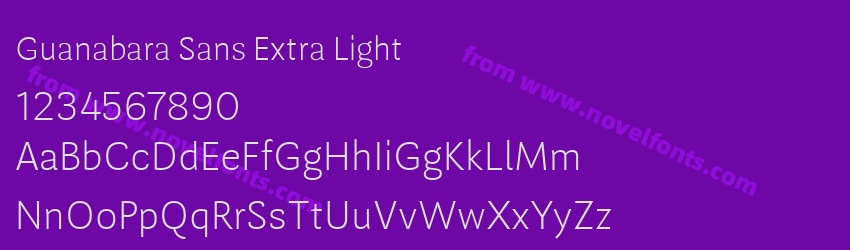 Guanabara Sans Extra LightPreview Guanabara Sans Extra LightPreview