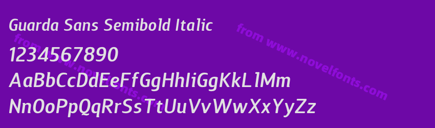 Guarda Sans Semibold ItalicPreview Guarda Sans Semibold ItalicPreview