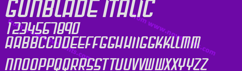 Gunblade ItalicPreview Gunblade ItalicPreview