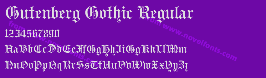 Gutenberg Gothic RegularPreview Gutenberg Gothic RegularPreview