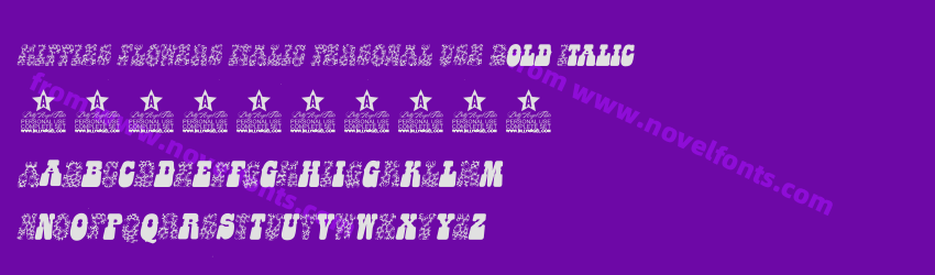 HIPPIES FLOWERS ITALIC PERSONAL USE Bold ItalicPreview HIPPIES FLOWERS ITALIC PERSONAL USE Bold ItalicPreview