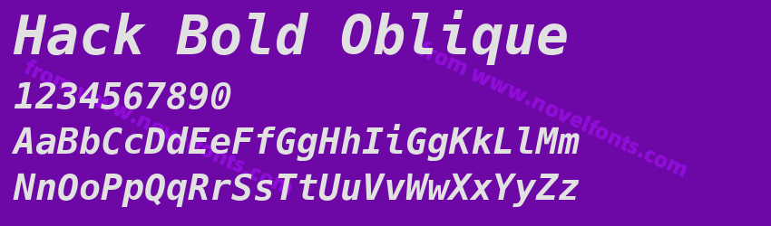 Hack Bold ObliquePreview Hack Bold ObliquePreview