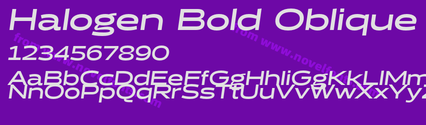 Halogen Bold ObliquePreview Halogen Bold ObliquePreview