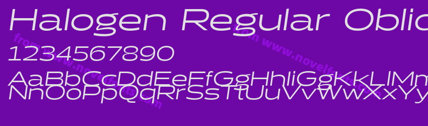 Halogen Regular ObliquePreview Halogen Regular ObliquePreview