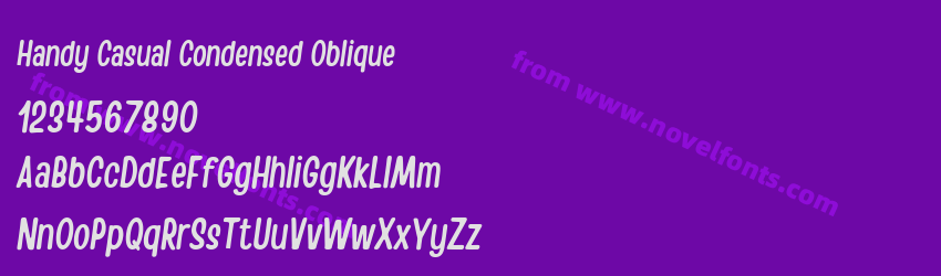 Handy Casual Condensed ObliquePreview Handy Casual Condensed ObliquePreview