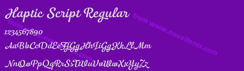 Haptic Script RegularPreview Haptic Script RegularPreview