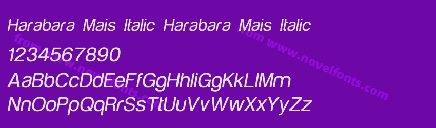 Harabara Mais Italic Harabara Mais ItalicPreview Harabara Mais Italic Harabara Mais ItalicPreview