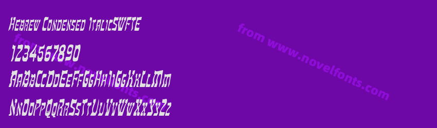 Hebrew Condensed ItalicSWFTEPreview Hebrew Condensed ItalicSWFTEPreview