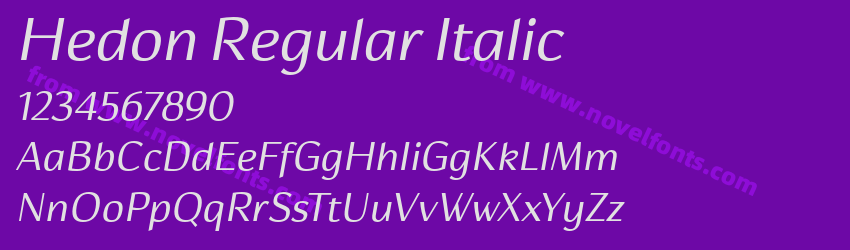 Hedon Regular ItalicPreview Hedon Regular ItalicPreview