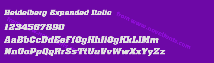 Heidelberg Expanded ItalicPreview Heidelberg Expanded ItalicPreview