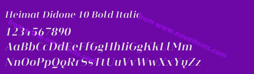 Heimat Didone 10 Bold ItalicPreview Heimat Didone 10 Bold ItalicPreview