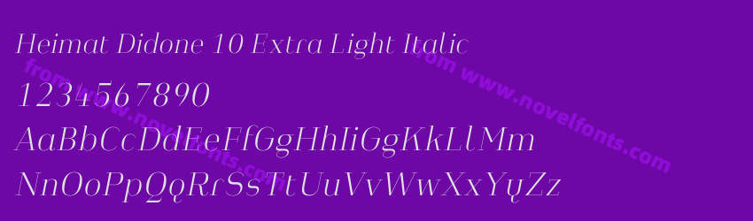 Heimat Didone 10 Extra Light ItalicPreview Heimat Didone 10 Extra Light ItalicPreview
