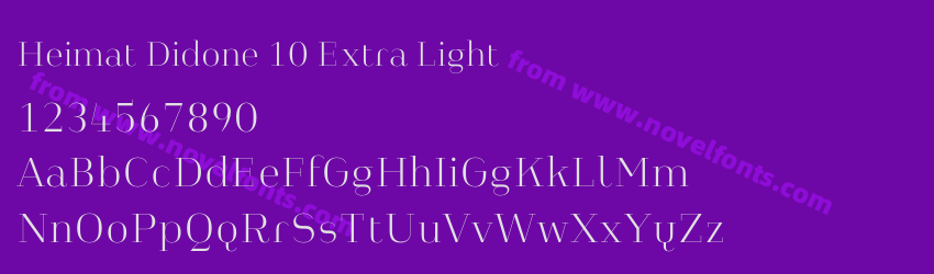Heimat Didone 10 Extra LightPreview Heimat Didone 10 Extra LightPreview