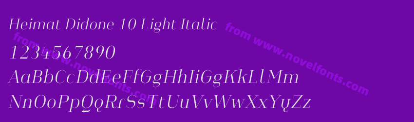 Heimat Didone 10 Light ItalicPreview Heimat Didone 10 Light ItalicPreview