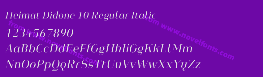 Heimat Didone 10 Regular ItalicPreview Heimat Didone 10 Regular ItalicPreview