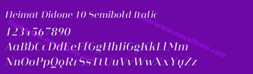 Heimat Didone 10 Semibold ItalicPreview Heimat Didone 10 Semibold ItalicPreview
