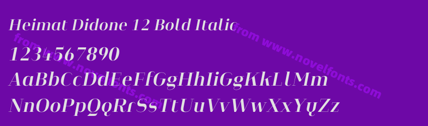 Heimat Didone 12 Bold ItalicPreview Heimat Didone 12 Bold ItalicPreview