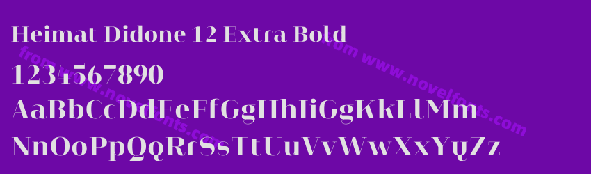Heimat Didone 12 Extra BoldPreview Heimat Didone 12 Extra BoldPreview