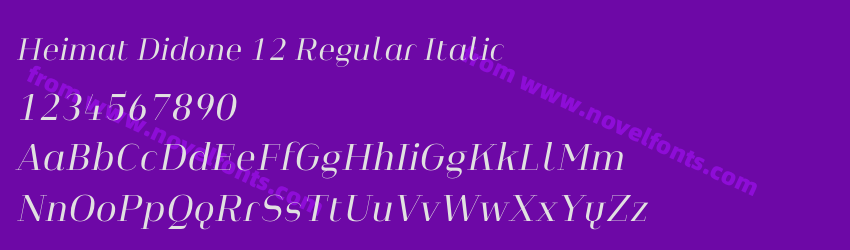 Heimat Didone 12 Regular ItalicPreview Heimat Didone 12 Regular ItalicPreview