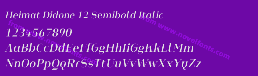 Heimat Didone 12 Semibold ItalicPreview Heimat Didone 12 Semibold ItalicPreview