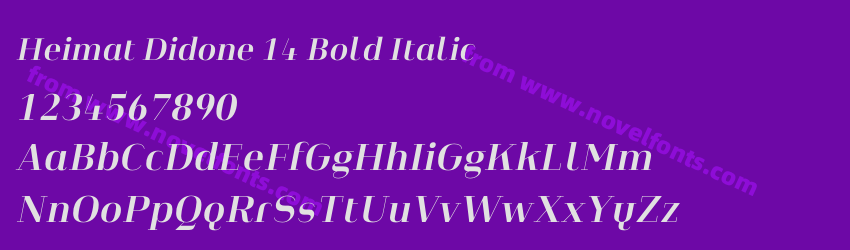Heimat Didone 14 Bold ItalicPreview Heimat Didone 14 Bold ItalicPreview