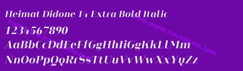 Heimat Didone 14 Extra Bold ItalicPreview Heimat Didone 14 Extra Bold ItalicPreview
