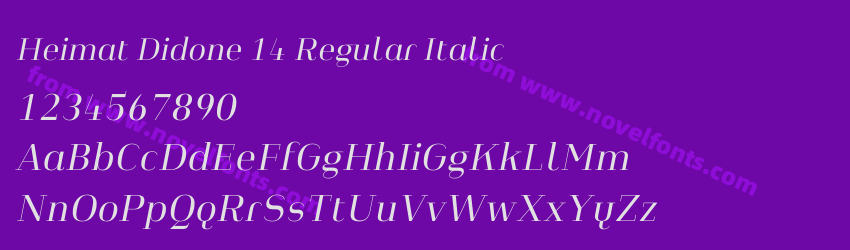Heimat Didone 14 Regular ItalicPreview Heimat Didone 14 Regular ItalicPreview