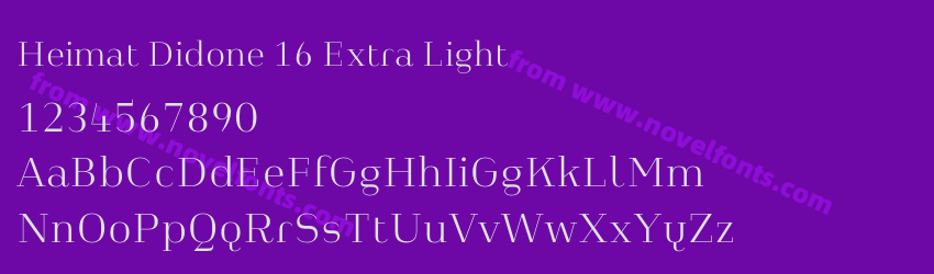 Heimat Didone 16 Extra LightPreview Heimat Didone 16 Extra LightPreview