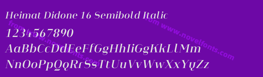 Heimat Didone 16 Semibold ItalicPreview Heimat Didone 16 Semibold ItalicPreview