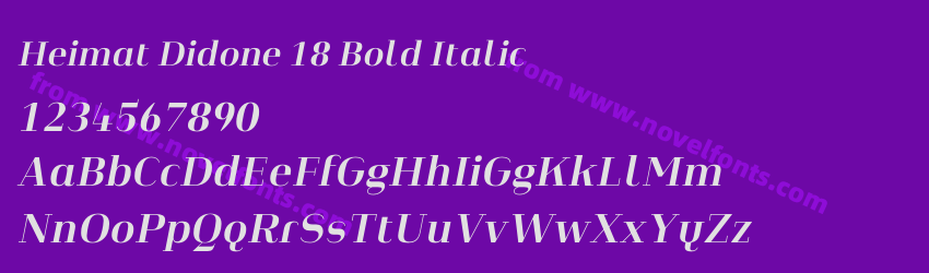 Heimat Didone 18 Bold ItalicPreview Heimat Didone 18 Bold ItalicPreview