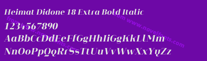 Heimat Didone 18 Extra Bold ItalicPreview Heimat Didone 18 Extra Bold ItalicPreview