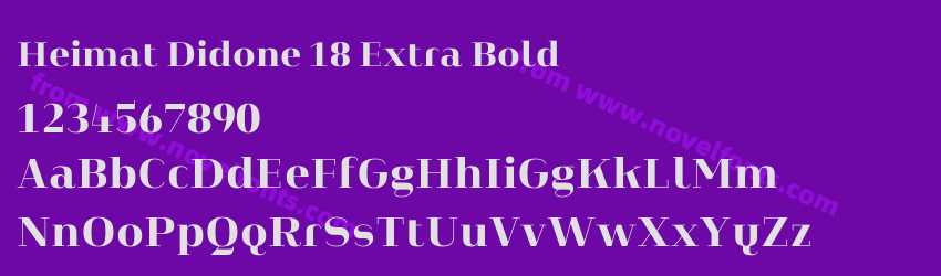 Heimat Didone 18 Extra BoldPreview Heimat Didone 18 Extra BoldPreview