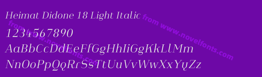 Heimat Didone 18 Light ItalicPreview Heimat Didone 18 Light ItalicPreview
