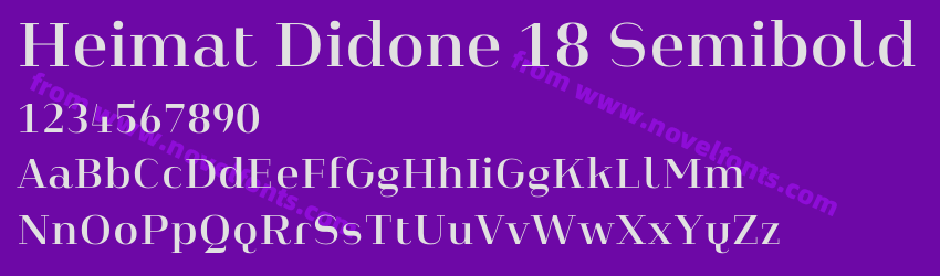 Heimat Didone 18 SemiboldPreview Heimat Didone 18 SemiboldPreview