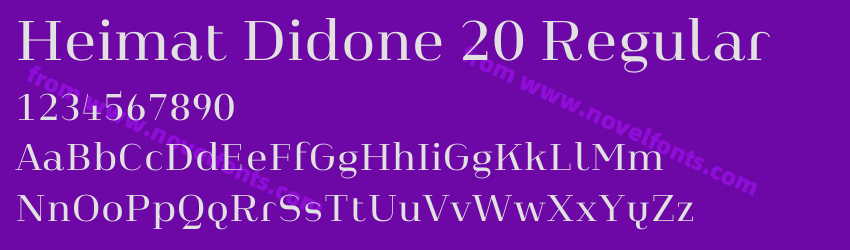 Heimat Didone 20 RegularPreview Heimat Didone 20 RegularPreview