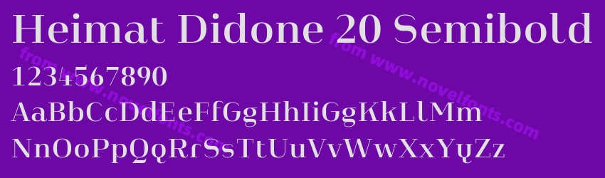 Heimat Didone 20 SemiboldPreview Heimat Didone 20 SemiboldPreview