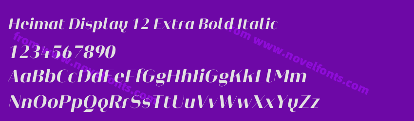 Heimat Display 12 Extra Bold ItalicPreview Heimat Display 12 Extra Bold ItalicPreview