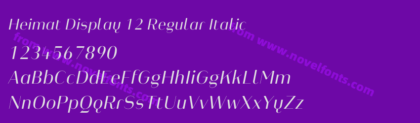 Heimat Display 12 Regular ItalicPreview Heimat Display 12 Regular ItalicPreview